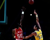 Kareem Abdul Jabbar Action Portrait